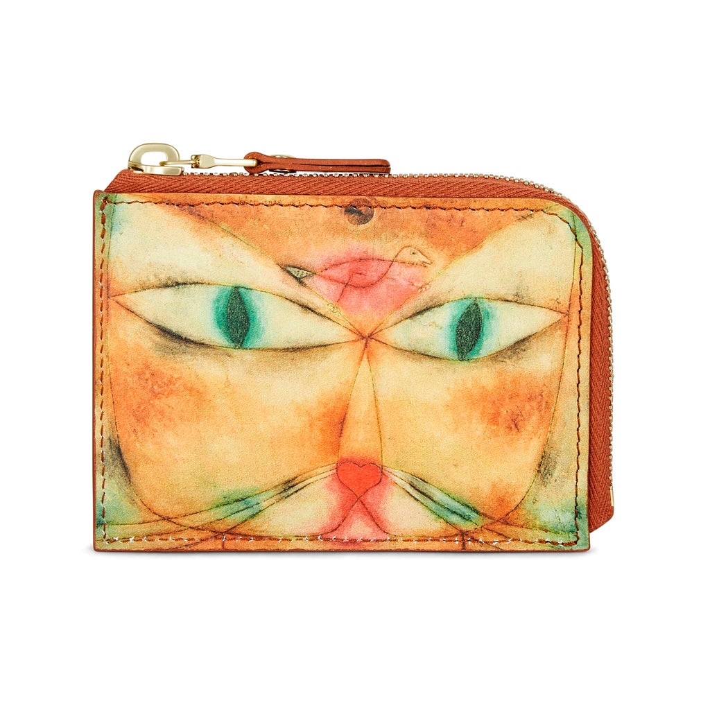 Unusual wallet purse with cat artwork by Paul Klee.