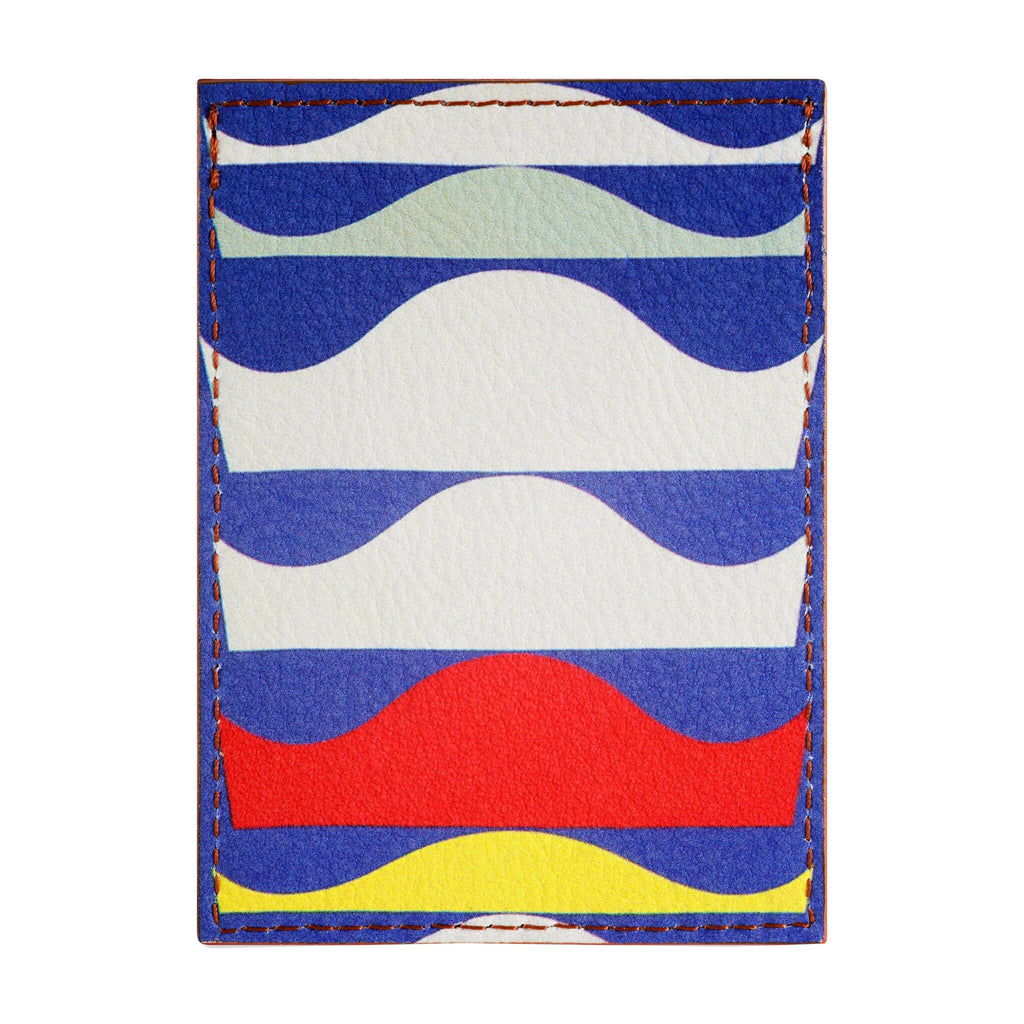 Minimalist wallet printed with a Sophie Taeuber-Arp geometric, minimalist artwork.
