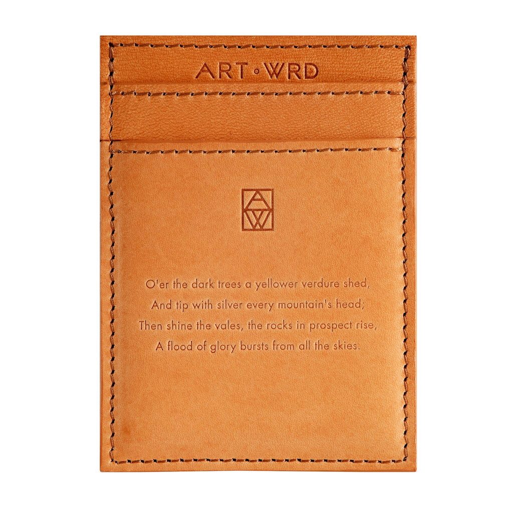 Unique card holder reverse with embossed Homer quote.
