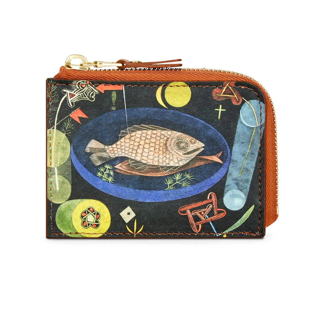 Unusual purse with fish art print by Paul Klee.